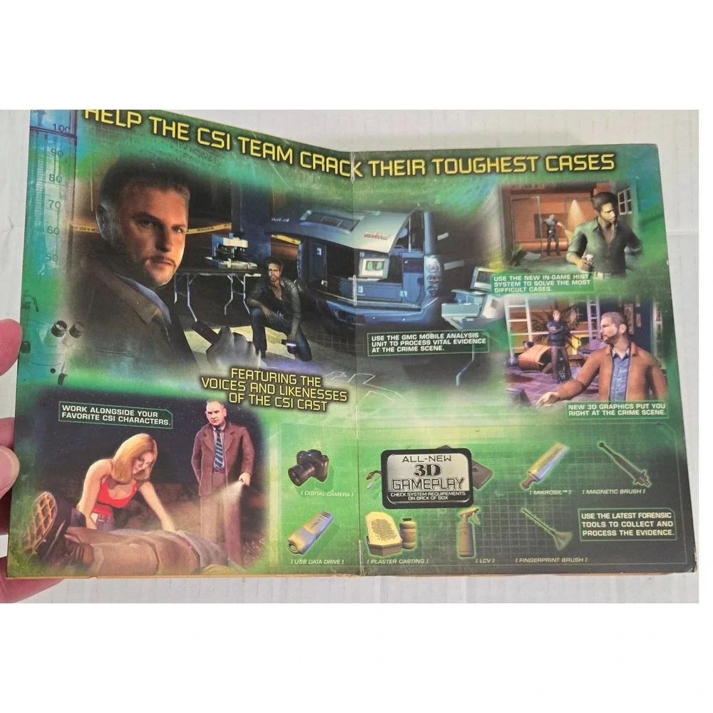 CSI 3 Dimensions of Murder PC Game 2006 Vintage CD ROM‎ Telltale Ubisoft